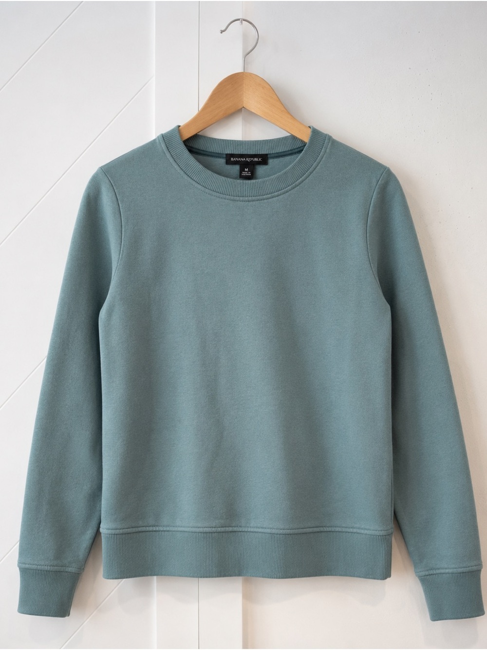 Banana Republic Teal Crewneck Fleece Sweatshirt Medium